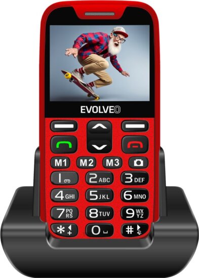 Evolveo EasyPhone XR nyomógombos mobiltelefon, Piros
