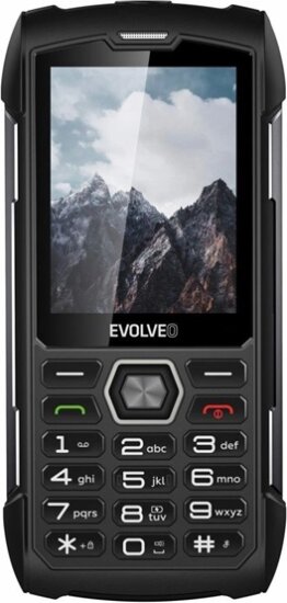 Evolveo Strongphone H1 DualSIM vízálló nyomógombos mobiltelefon, Fekete-Szürke