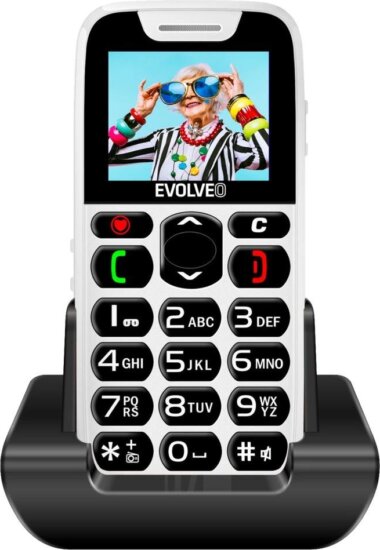Evolveo EasyPhone EP501 nyomógombos mobiltelefon, Fehér