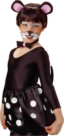 Egér jelmez kiegészítő szett, 3 darabos