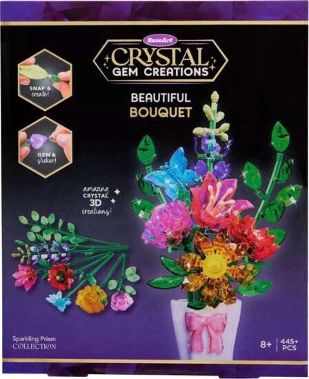 Készítsd magad, 3D-s virágcsokor, kristályokkal