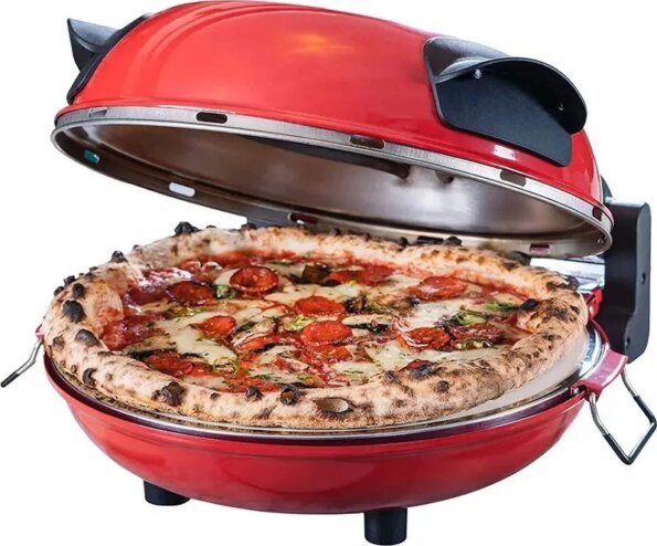 Hausmeister HM 6149 pizzasütő, 1200W, piros