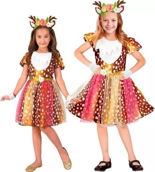 Rénszarvas jelmez kiegészítőkkel, 128 cm