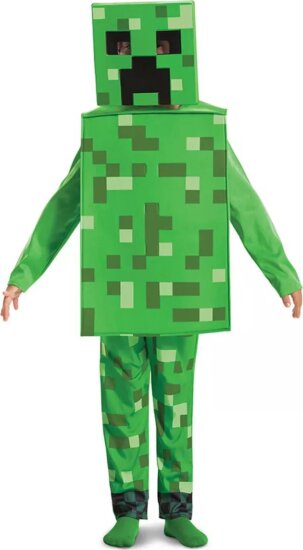 Minecraft, Creeper Deluxe gyerek jelmez, XS méret