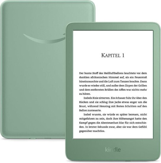 Amazon Kindle (2024) 6" E-book olvasó, 16GB, Matcha Green (Reklámos verzió)