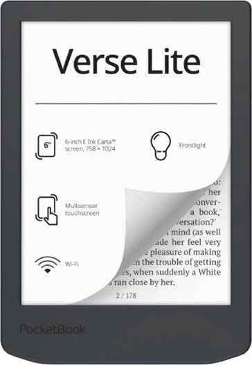 PocketBook Verse Lite 6" E-book olvasó, 8GB, Midnight Grey