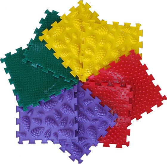 Ortho Puzzle, Ortopédiai masszázs szőnyeg szett, 8 darabos, Erdő