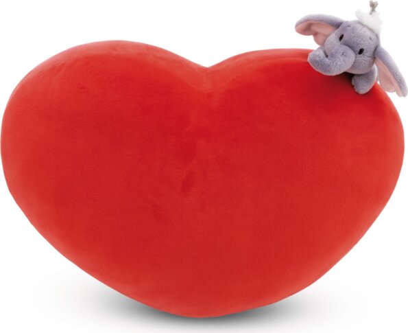 NICI, Szív formapárna elefánt plüssfigurával, 42 cm