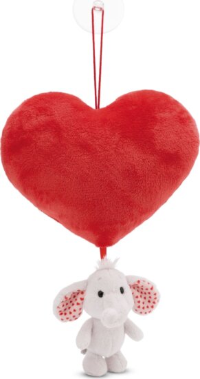 Nici GREEN, Plüss szív elefánt figurával, 27 cm