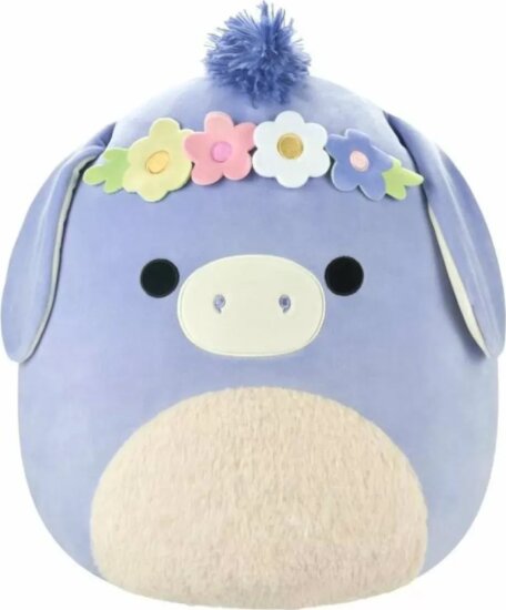 Squishmallows, Milada, a virágkoronás csacsi plüss, 20 cm