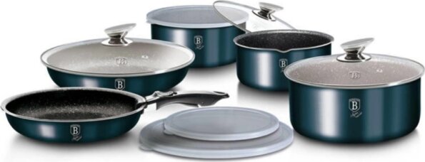 Berlinger Haus Metallic Line Aquamarine Edition Collection BH/6101 edénykészlet, 12 részes Berlinger Haus Metallic Line Aquamarine Edition Collection BH/6101 edénykészlet, 12 részes