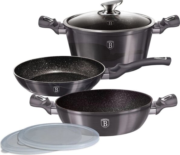 Berlinger Haus Metallic Line Carbon Edition Collection BH/6905 edénykészlet, 6 részes Berlinger Haus Metallic Line Carbon Edition Collection BH/6905 edénykészlet, 6 részes