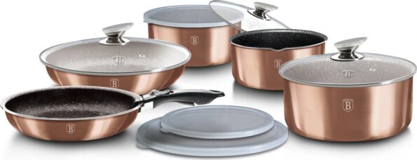 Berlinger Haus Metallic Line Rose Gold Edition Collection BH/1591 edénykészlet, 12 részes Berlinger Haus Metallic Line Rose Gold Edition Collection BH/1591 edénykészlet, 12 részes