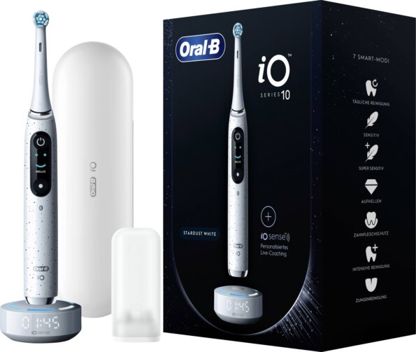 Oral-B iO Series 10 Stardust White elektromos fogkefe, Fehér Oral-B iO Series 10 Stardust White elektromos fogkefe, Fehér