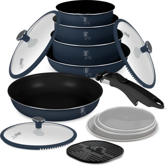 Berlinger Haus BH/8417 Deep Sea Collection serpenyő szett levehető nyéllel, 13 részes