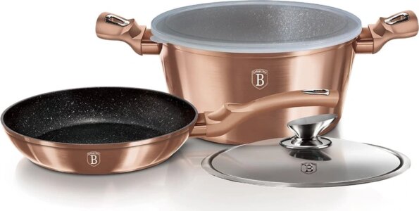 Berlinger Haus Metallic Line Rose Gold Edition Collection BH/6200 edénykészlet, 4 részes Berlinger Haus Metallic Line Rose Gold Edition Collection BH/6200 edénykészlet, 4 részes