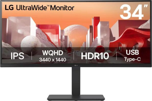 LG 34BA75QE-B 34" UltraWide QHD ívelt IPS monitor