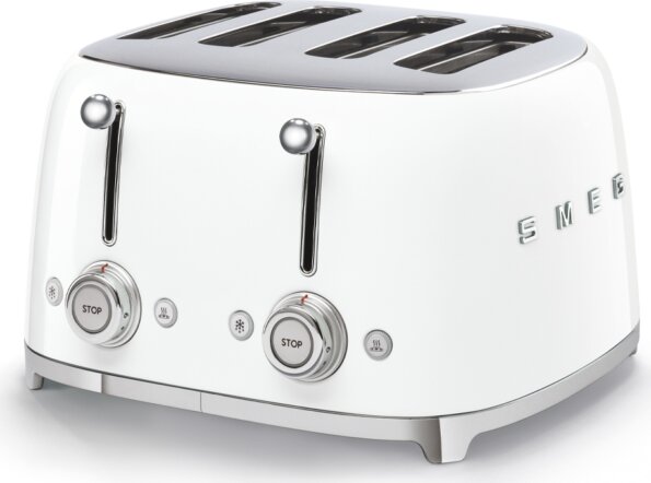 SMEG TSF03 retro kenyérpirító, 4 szeletes, fehér