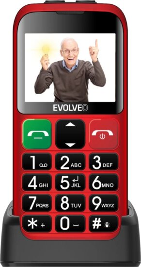 Evolveo EasyPhone ET EP851 nyomógombos mobiltelefon, Piros Evolveo EasyPhone ET EP851 nyomógombos mobiltelefon, Piros