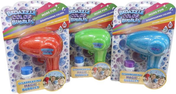 Bedazzle Color Bubbles, színes buborékfújó pisztoly, többféle