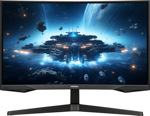Samsung Odyssey G5 G55C 32" WQHD ívelt gaming monitor (G554)