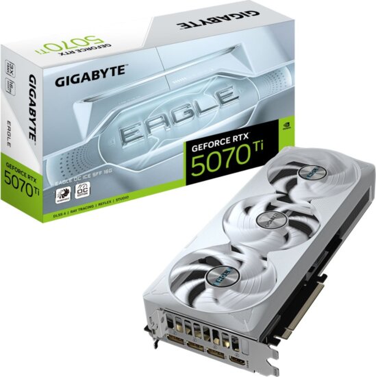 Gigabyte GeForce RTX 5070 Ti Eagle Ice SFF 16GB GDDR7 OC Gigabyte GeForce RTX 5070 Ti Eagle Ice SFF 16GB GDDR7 OC