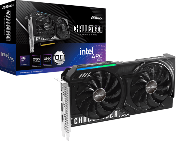 ASRock Intel Arc B580 Challenger 12GB GDDR6 OC ASRock Intel Arc B580 Challenger 12GB GDDR6 OC