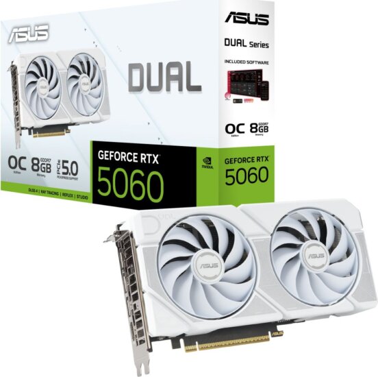 Asus Dual GeForce RTX 5060 White 8GB GDDR7 OC Asus Dual GeForce RTX 5060 White 8GB GDDR7 OC