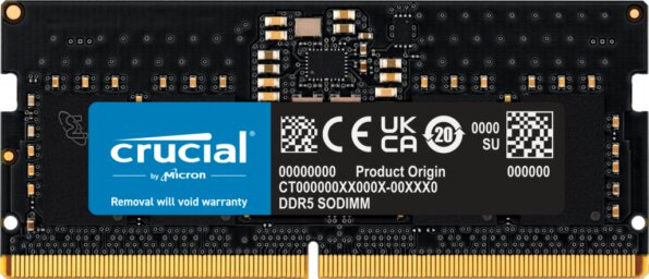 Crucial 8GB / 4800MHz (DDR5, SODIMM) Crucial 8GB / 4800MHz (DDR5, SODIMM)