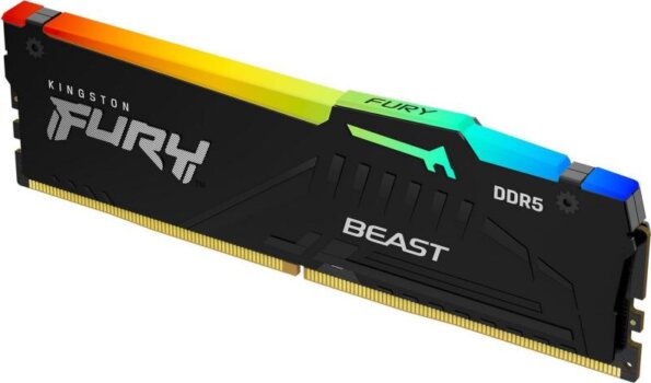 Kingston 32GB / 5200MHz FURY Beast RGB (DDR5, DIMM) Kingston 32GB / 5200MHz FURY Beast RGB (DDR5, DIMM)