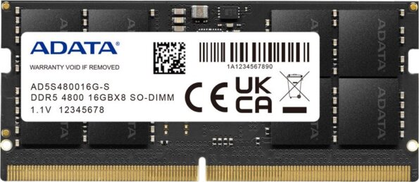 ADATA 16GB / 4800MHz (DDR5, SODIMM) ADATA 16GB / 4800MHz (DDR5, SODIMM)