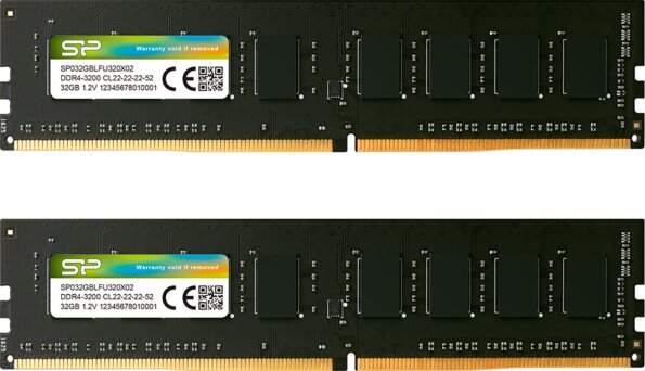 Silicon Power 32GB / 3200MHz (DDR4, Kit 2x16GB) Silicon Power 32GB / 3200MHz (DDR4, Kit 2x16GB)