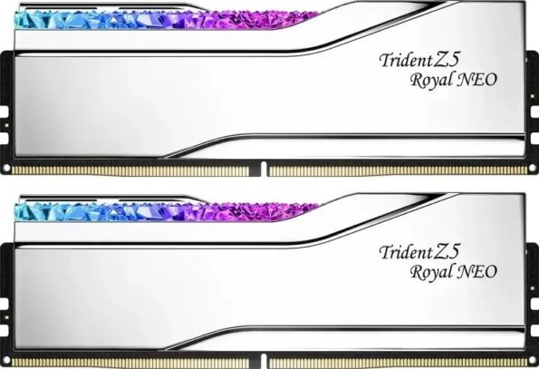 G.Skill 32GB / 6000MHz Trident Z5 Royal Neo RGB Silver (DDR5, Kit 2x16GB) G.Skill 32GB / 6000MHz Trident Z5 Royal Neo RGB Silver (DDR5, Kit 2x16GB)