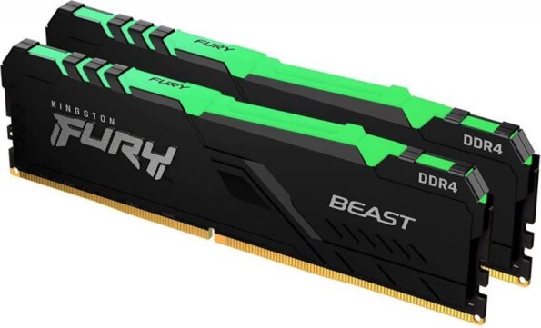 Kingston 16GB / 3600MHz FURY Beast RGB (DDR4, Kit 2x8GB) Kingston 16GB / 3600MHz FURY Beast RGB (DDR4, Kit 2x8GB)