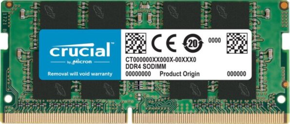Crucial 16GB / 3200MHz (DDR4, SODIMM) Crucial 16GB / 3200MHz (DDR4, SODIMM)
