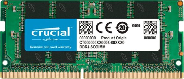 Crucial 16GB / 3200MHz (DDR4, SODIMM) Crucial 16GB / 3200MHz (DDR4, SODIMM)