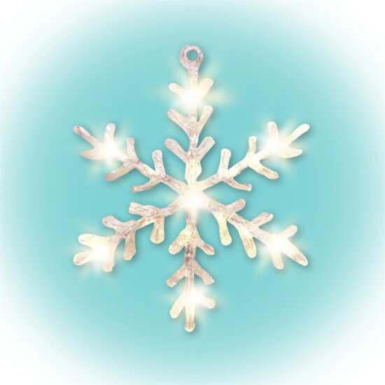 Home KID 701/WW LED-es hókristály ablakdísz, melegfehér