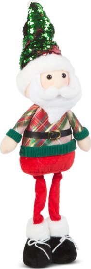 Family Christmas 58759A karácsonyi textil Mikulás figura teleszkópos lábbal