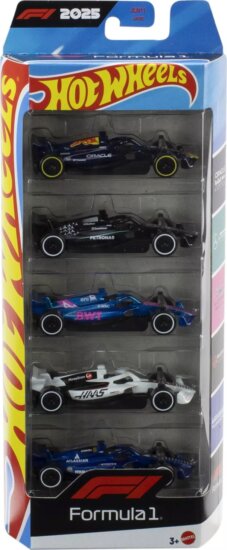 Hot Wheels kisautók, F1, 5 darabos szett