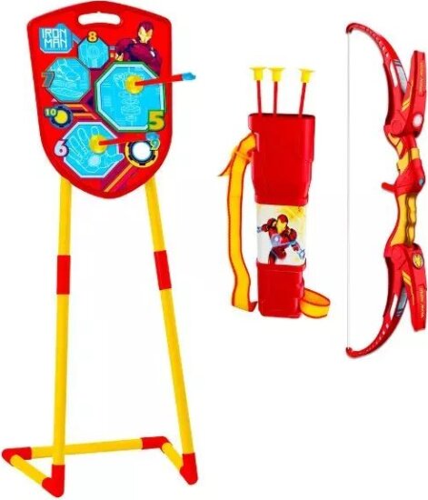 Vasember mintájú íjász készlet céltáblával Vasember mintájú íjász készlet céltáblával