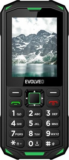 Evolveo Strongphone X5 DualSIM nyomógombos mobiltelefon, Fekete-Zöld