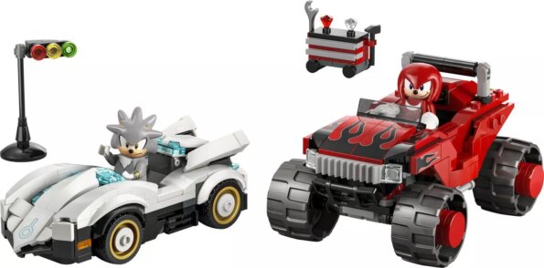 LEGO® Sonic the Hedgehog™, Silver autója Knuckles monster truckja ellen