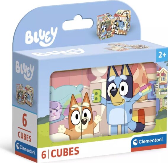 Clementoni, Bluey mesekocka, 6 db-os