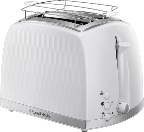 Russell Hobbs Honeycomb 26060-56 kenyérpirító, 2 szeletes, fehér Russell Hobbs Honeycomb 26060-56 kenyérpirító, 2 szeletes, fehér