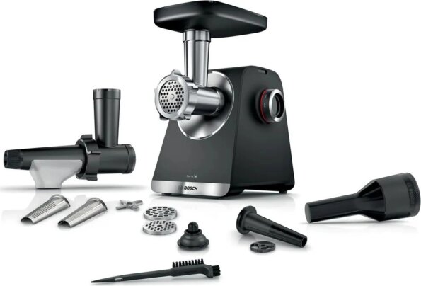 Bosch MultiPower MFWS650B Serie 6 húsdaráló, 2100W, Fekete-ezüstmetál Bosch MultiPower MFWS650B Serie 6 húsdaráló, 2100W, Fekete-ezüstmetál