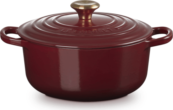Le Creuset Signature kerek öntöttvas sütő-főzőedény, 20cm, 2,4 l, rhone
