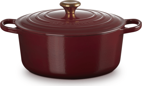 Le Creuset Signature kerek öntöttvas sütő-főzőedény, 28cm, 6,7 l, rhone