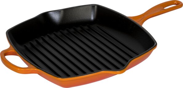 Le Creuset Signature öntöttvas grill serpenyő, 26 cm, piros