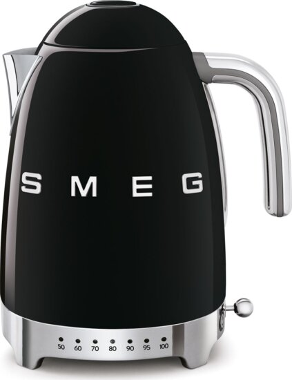 SMEG Retro vízforraló állítható hőfokkal, 1,7 l, fekete SMEG Retro vízforraló állítható hőfokkal, 1,7 l, fekete