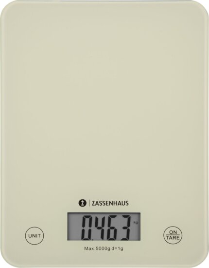 Zassenhaus Balance digitális konyhai mérleg, krémszínű Zassenhaus Balance digitális konyhai mérleg, krémszínű